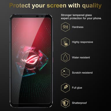 Asus ROG Phone 5 Skjermbeskytter Skärmskydd (svart)