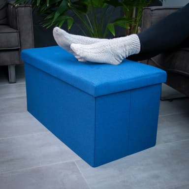 Sammenleggbar Krakk 76x38x38 cm Fotstøtte (blå)