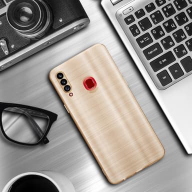 Samsung Galaxy A20s Silikondeksel Beskyttelse (gold)