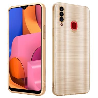 Samsung Galaxy A20s Silikondeksel Beskyttelse (gold)