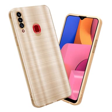 Samsung Galaxy A20s Silikondeksel Beskyttelse (gold)