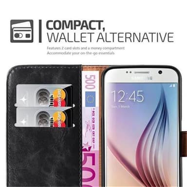 Samsung Galaxy S6 lommebokdeksel etui (svart)