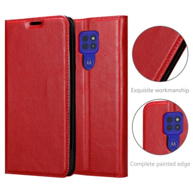 Motorola MOTO G9 PLAY lommebokdeksel case (rød)