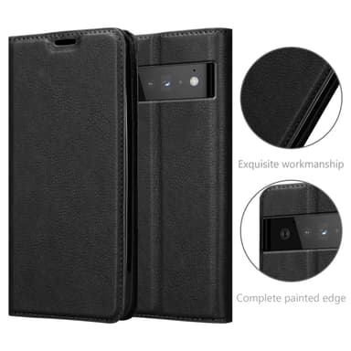 Google PIXEL 6 PRO lommebokdeksel case (svart)