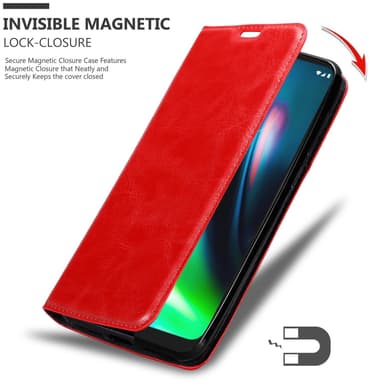 Motorola MOTO G9 PLAY lommebokdeksel case (rød)