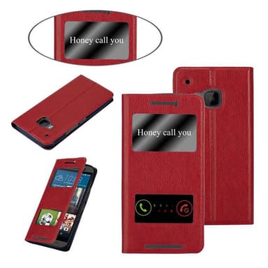 HTC ONE M9 lommebokdeksel cover (rød)