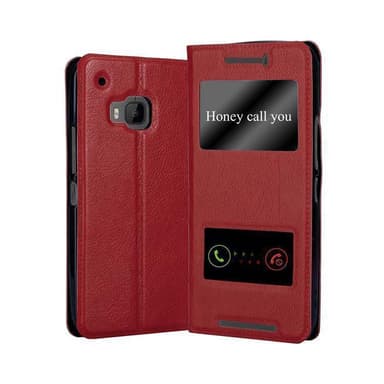 HTC ONE M9 lommebokdeksel cover (rød)