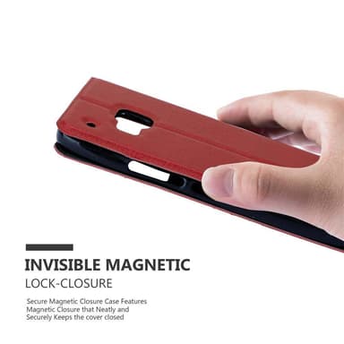 HTC ONE M9 lommebokdeksel cover (rød)
