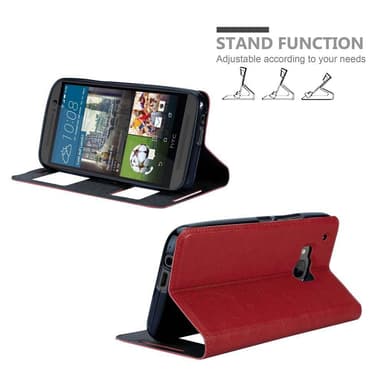 HTC ONE M9 lommebokdeksel cover (rød)