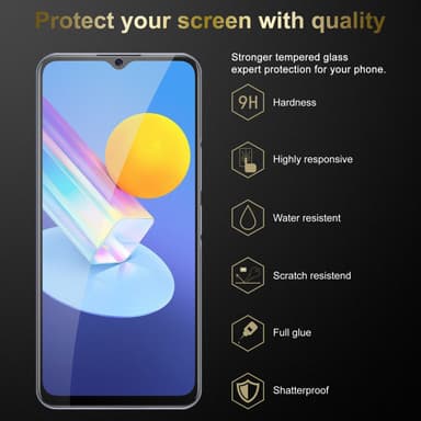 Vivo Y52 5G / Y72 5G 3x Skjermbeskytter Skärmskydd