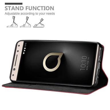 Alcatel 5 lommebokdeksel case (rød)