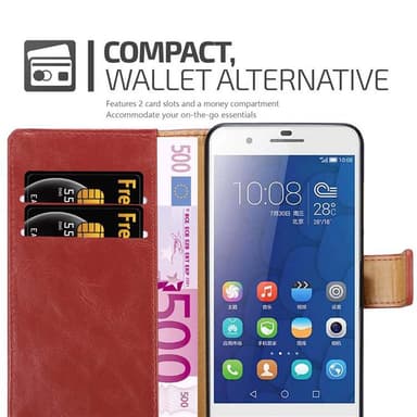Honor 6 PLUS lommebokdeksel etui (rød)