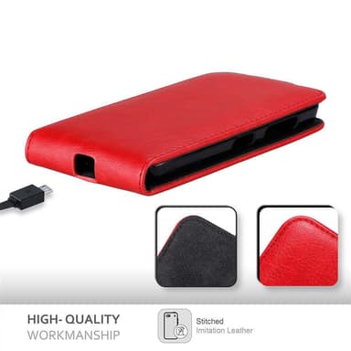 Nokia Lumia 630 / 635 deksel flip cover (rød)