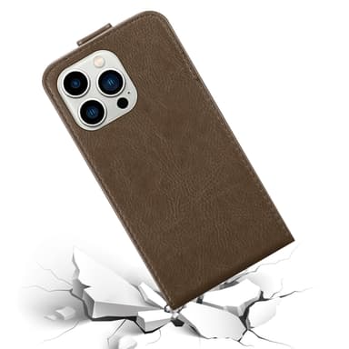 iPhone 14 PRO MAX deksel flip cover (brun)