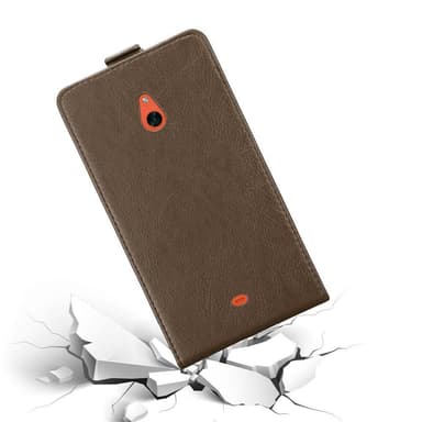 Nokia Lumia 1320 deksel flip cover (brun)