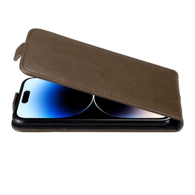 iPhone 14 PRO MAX deksel flip cover (brun)