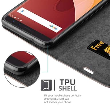 WIKO VIEW lommebokdeksel case (brun)
