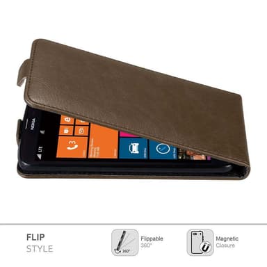 Nokia Lumia 1320 deksel flip cover (brun)
