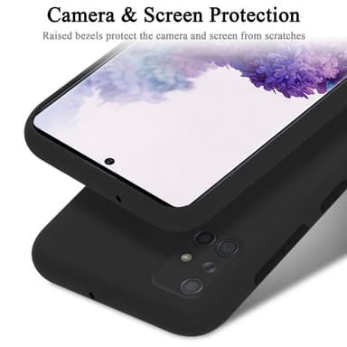 Samsung Galaxy A71 4G silikondeksel case (svart)