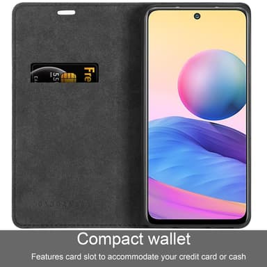Xiaomi RedMi NOTE 10 PRO lommebokdeksel case (svart)