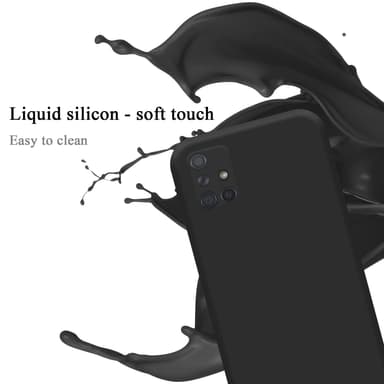Samsung Galaxy A71 4G silikondeksel case (svart)