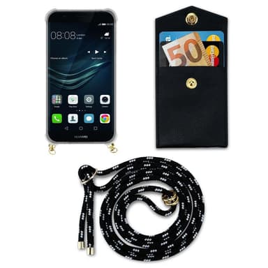 Huawei P9 Deksel med Halskjede (svart)