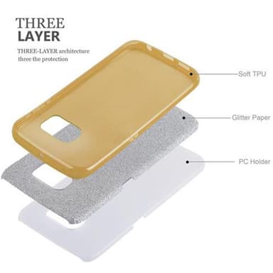 Samsung Galaxy S6 EDGE Deksel Glitter (gold)