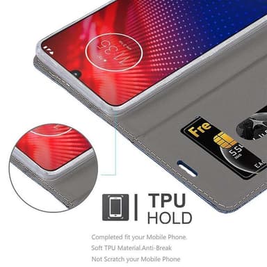 Motorola MOTO Z4 lommebokdeksel etui (blå)
