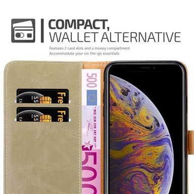 iPhone XS MAX lommebokdeksel etui (brun)