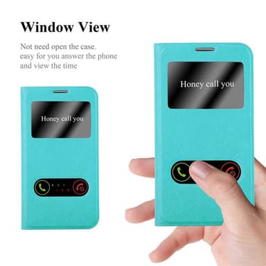 Samsung Galaxy NOTE 3 NEO lommebokdeksel cover (turkis)