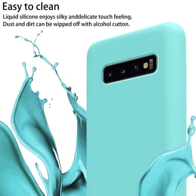 Deksel Samsung Galaxy S10 PLUS med Halskjede (turkis)
