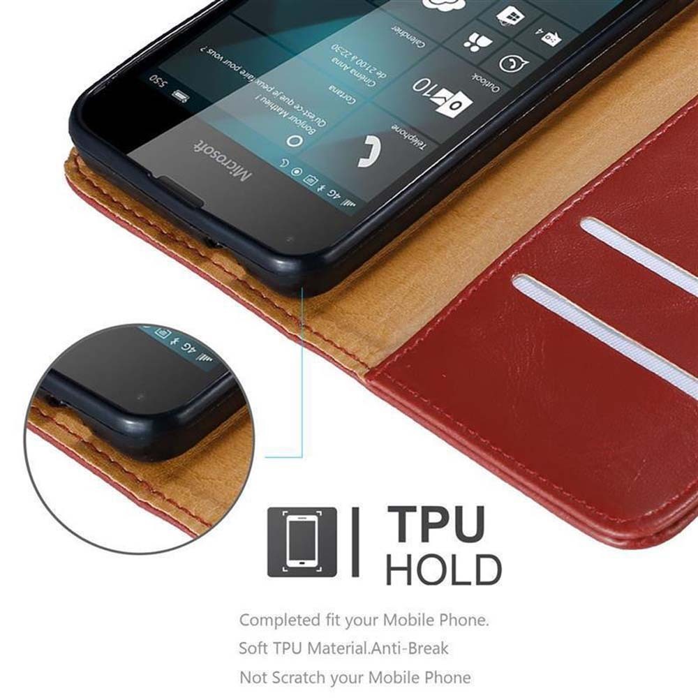 Nokia Lumia 550 lommebokdeksel etui (rød)