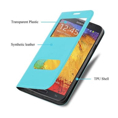 Samsung Galaxy NOTE 3 NEO lommebokdeksel cover (turkis)
