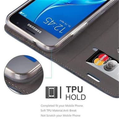 Samsung Galaxy J1 2016 lommebokdeksel etui (blå)
