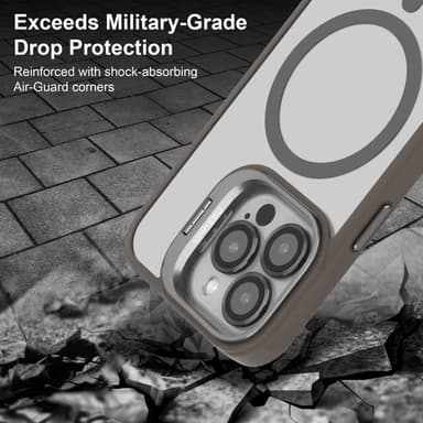 iPhone 14 PRO MAX deksel kompatibel MagSafe (Grå)