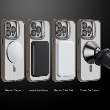 iPhone 14 PRO MAX deksel kompatibel MagSafe (Grå)