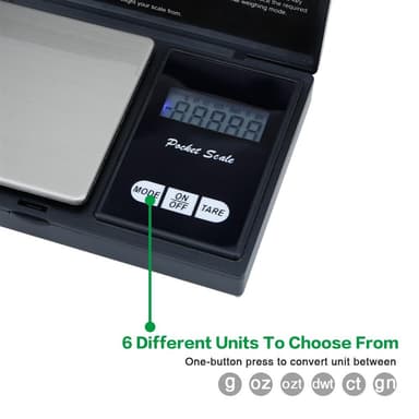 Presisjonsvekt 200 g elektronisk lommevekt (svart)