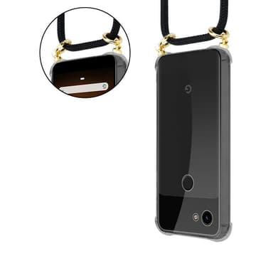 Google PIXEL 3A XL Deksel med Halskjede (svart)