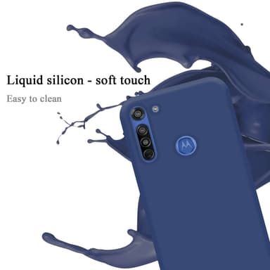 Motorola MOTO G8 silikondeksel case (Blå)