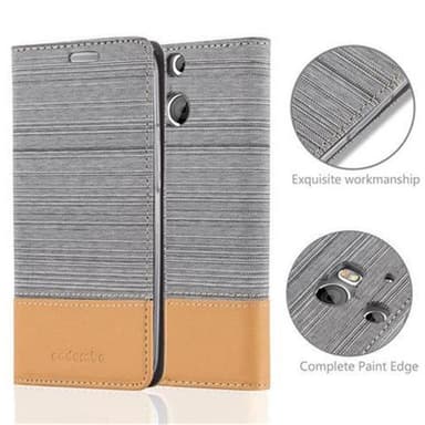 HTC ONE M8 lommebokdeksel etui (grå)