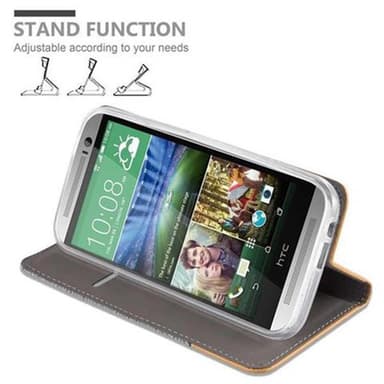 HTC ONE M8 lommebokdeksel etui (grå)