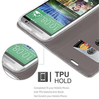 HTC ONE M8 lommebokdeksel etui (grå)