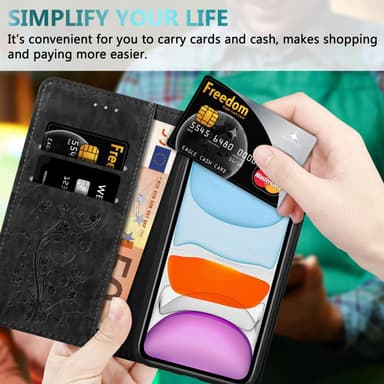 iPhone 11 lommebokdeksel etui (svart)