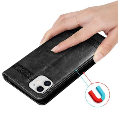 iPhone 11 lommebokdeksel etui (svart)