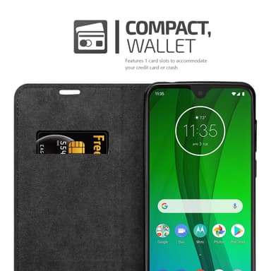 Motorola MOTO G7 / G7 PLUS lommebokdeksel case (grå)