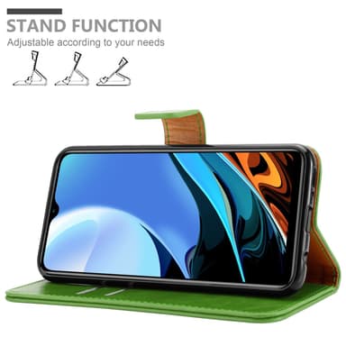 Xiaomi RedMi 9T / POCO M3 lommebokdeksel etui (grønn)