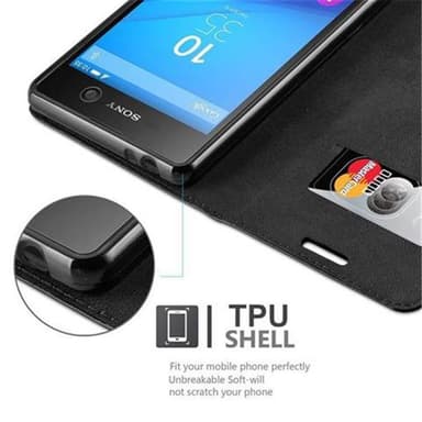 Sony Xperia M5 lommebokdeksel case (svart)