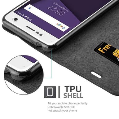 ZTE Blade V8 lommebokdeksel case (svart)