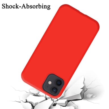 iPhone 12 MINI silikondeksel case (rød)