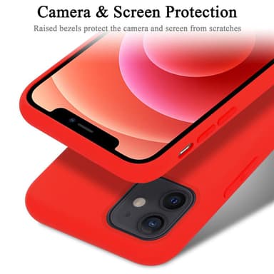 iPhone 12 MINI silikondeksel case (rød)